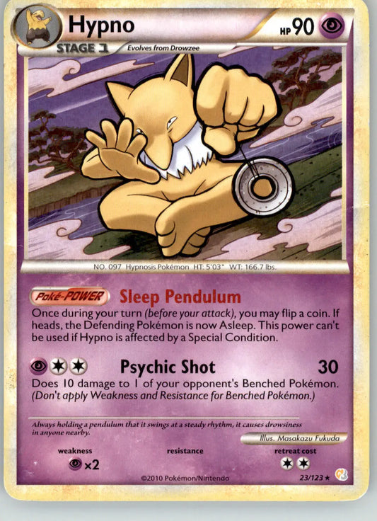 Hypno - HeartGold & SoulSilver - 23/123 - HP Pokemon - Pokémon Card Single
