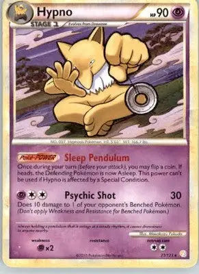 Hypno - HeartGold SoulSilver - 23/123 - Normal HP - Pokémon Card Single