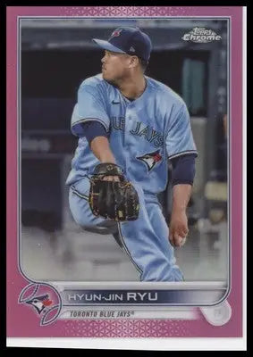 Hyun-Jin Ryu 2022 Topps Chrome Pink Refractor #122 Toronto Blue Jays - Baseball Card Single