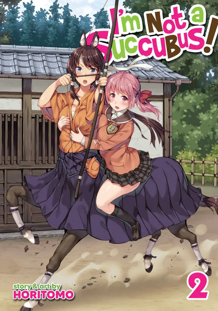 Manga cover of I Am Not A Succubus Graphic Novel featuring anime-style students in school uniforms