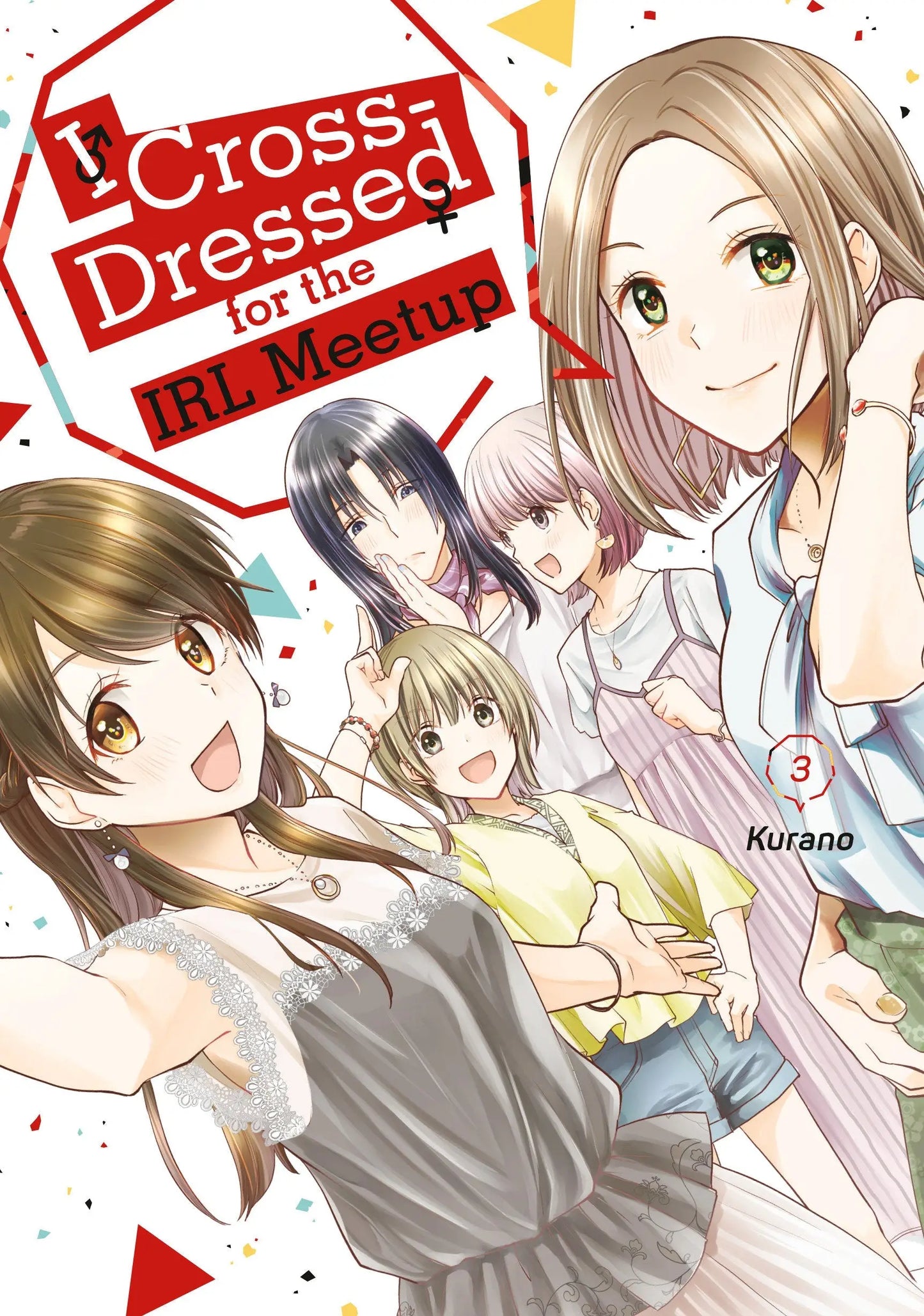 Manga cover featuring cross-dressed characters for I Cross-Dressed For The Irl Meetup Volume 03