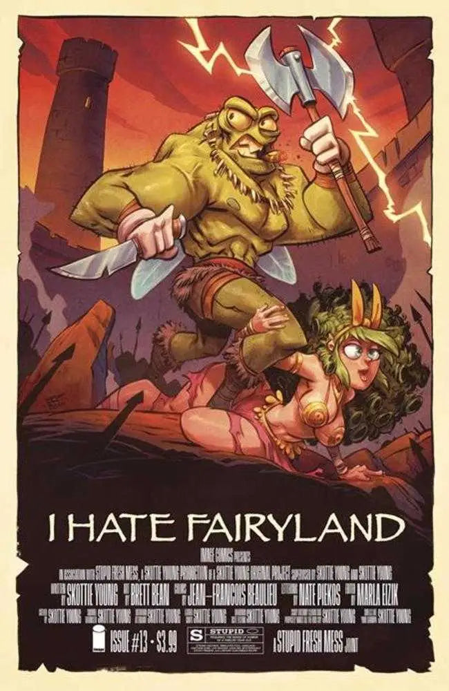 I Hate Fairyland movie poster with ogre attacking in a vibrant fantasy scene