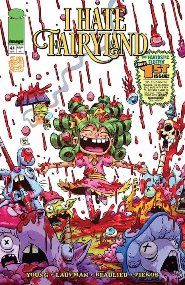 Cover of I Hate Fairyland #41 featuring artwork by Derek Laufman and Jean Francois Beaulieu