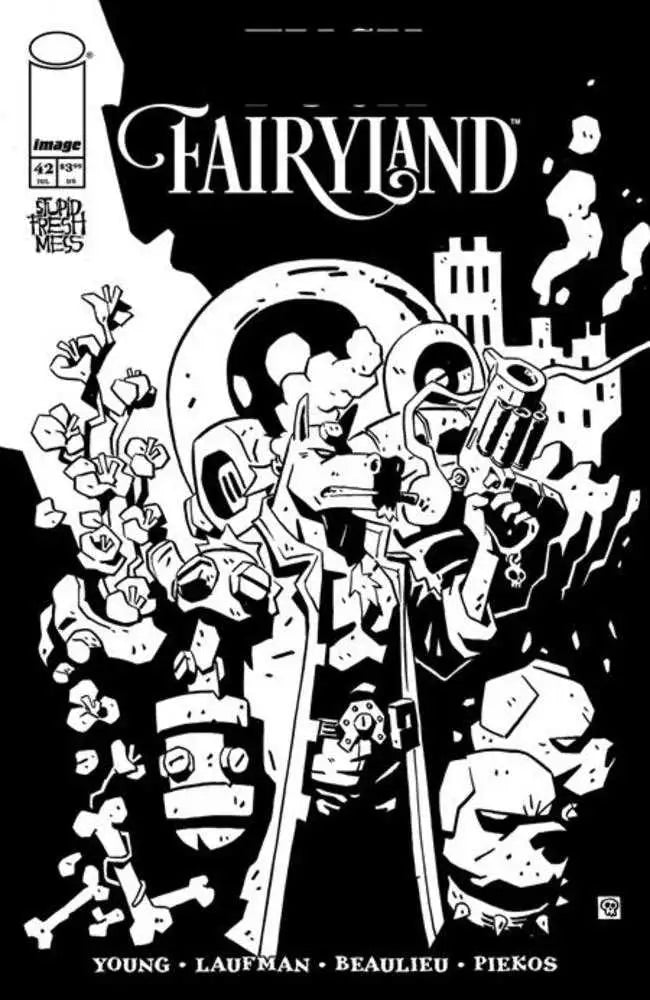 I Hate Fairyland #42 Cover B Derek Laufman Black & White Variant (Mature) - Comic Book
