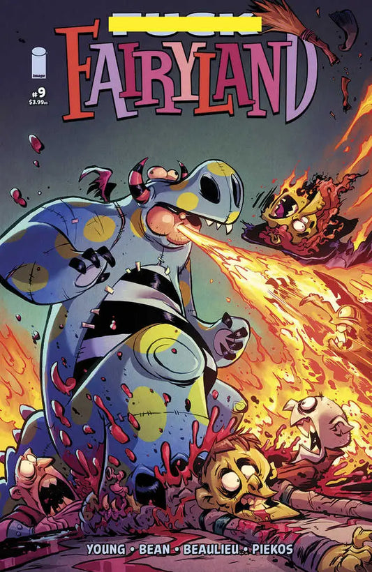 I Hate Fairyland #9 Cover B Bean shows a robot in battle shooting flames
