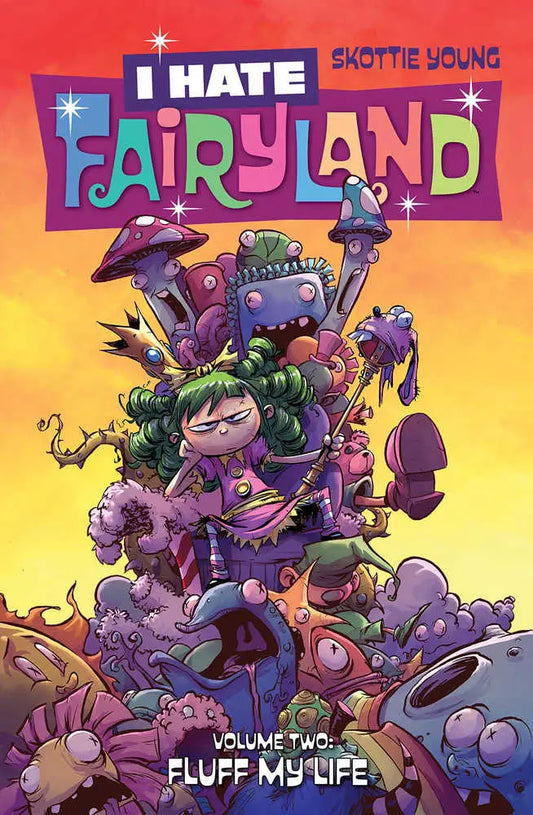 Vibrant Hate Fairyland TPB Volume 02 cover with green-haired girl and whimsical monsters