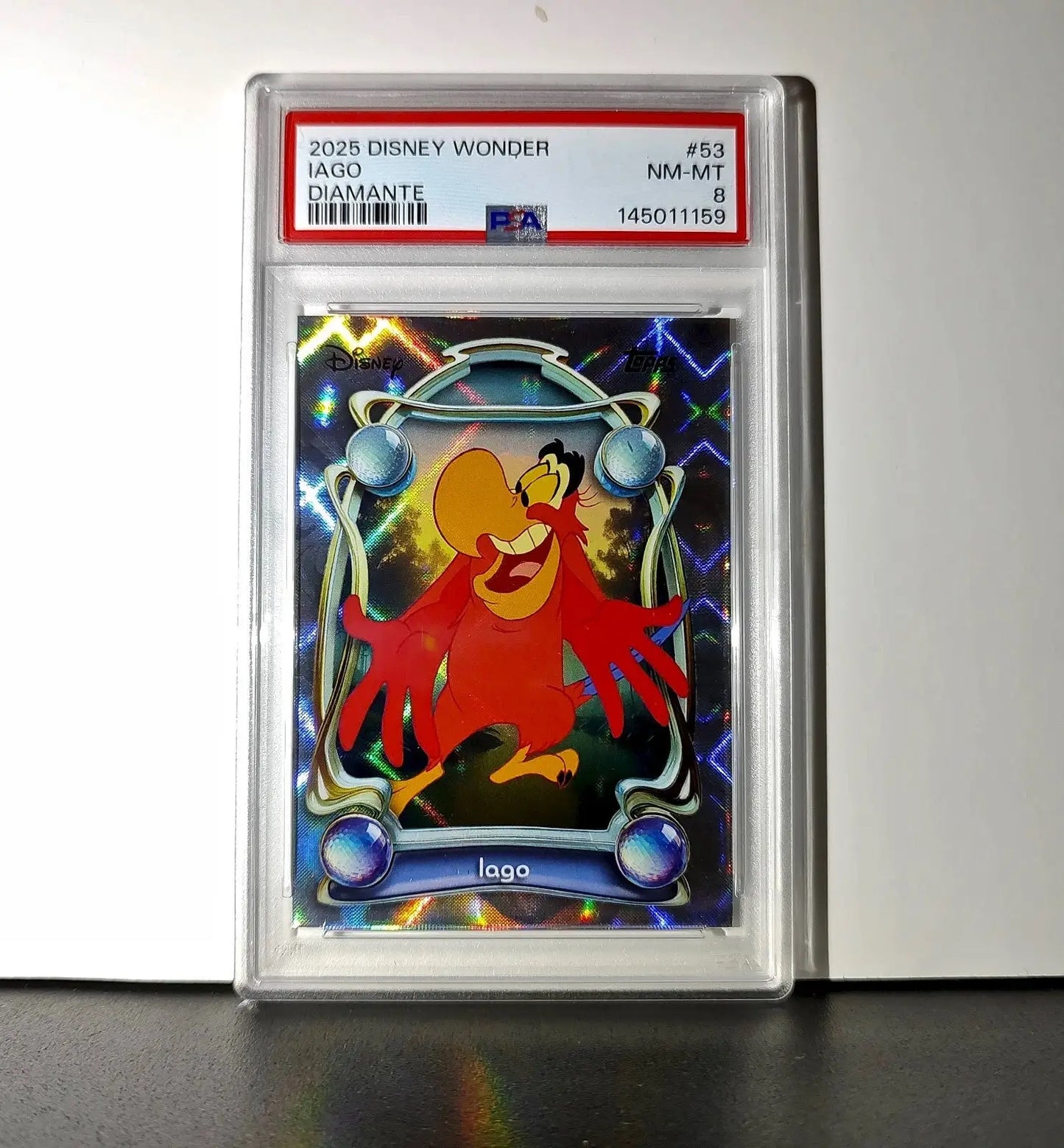 Iago 2025 Topps Disney Wonder #53 Winter Variant Card Aladdin PSA 8 - Non-Sports Card Single
