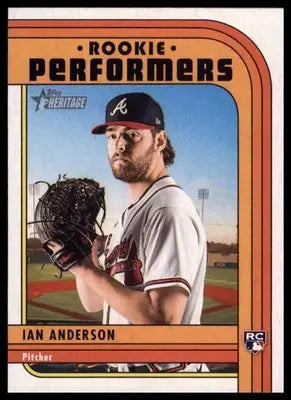 Ian Anderson 2021 Topps Heritage Rookie Performers #RP-12 Atlanta Braves - Baseball Card Single