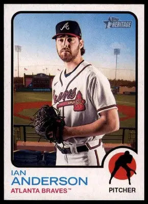 Ian Anderson 2022 Topps Heritage #356 Atlanta Braves - Baseball Card Single