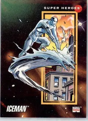Iceman - 1992 Impel Marvel Universe - NM - #27 - Marvel Card Single