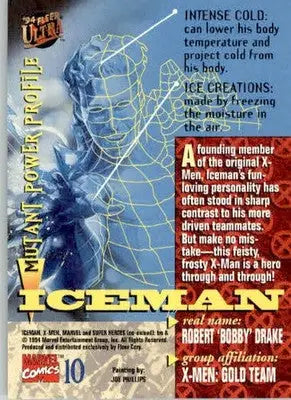 Iceman - 1994 Ultra X-Men - #10 - Non_sport - Non-Sports Card Single