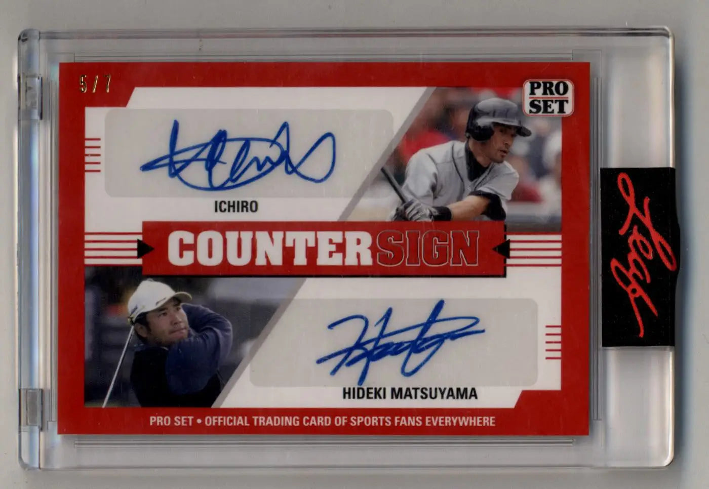 Ichiro Hideki Matsuyama 2021 Leaf Dual Auto 5/7 - Baseball Card Single