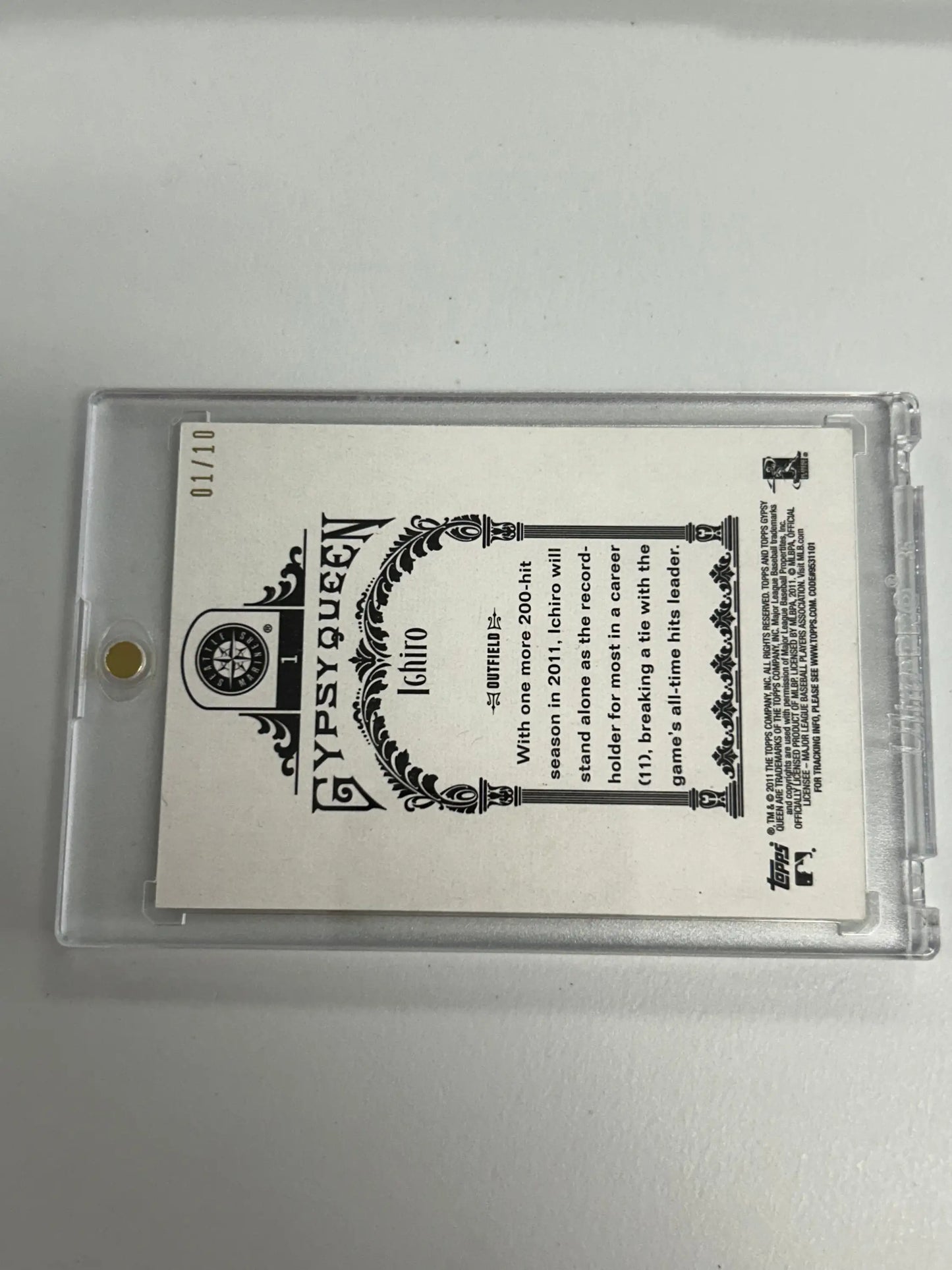 Ichiro Suzuki 2011 Topps Gypsy Queen Stamp #1/10 - Baseball Card Single