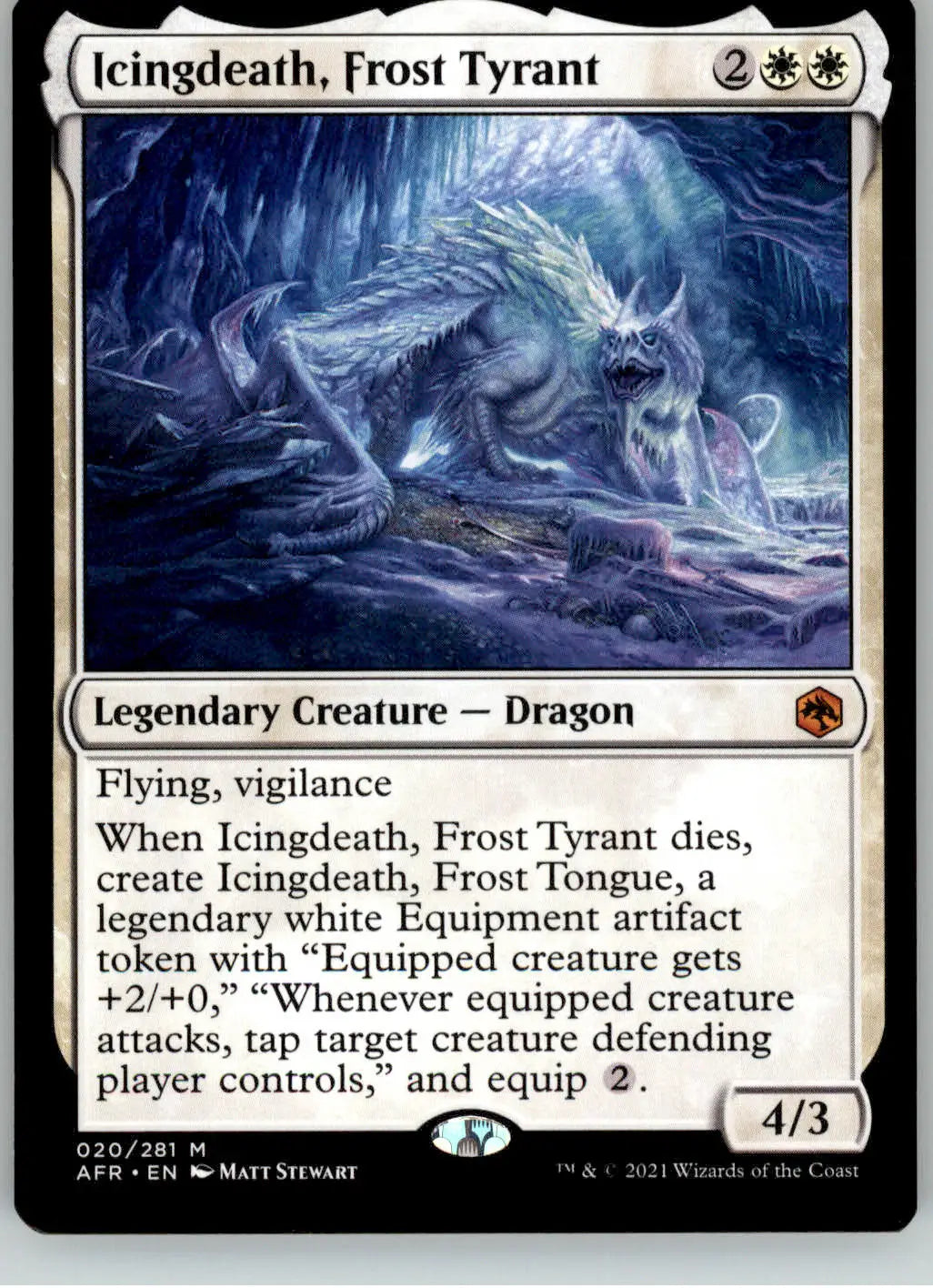 Icingdeath Frost Tyrant - Adventures in the Forgotten Realms - 20 - NM Magic - Magic Card Single