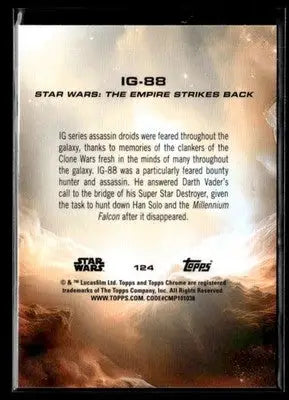 🌟 IG-88, 2025 Topps Chrome Star Wars #124 🌟 - Star Wars Card Single