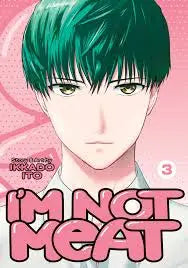 Manga cover featuring green-haired Usahara Kunio from I M Not Meat Get Your Filthy Paws Off Me Volume 03
