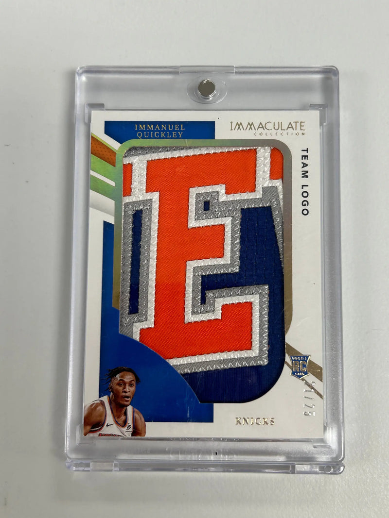 Immanuel Quickley 2020 Panini Immaculate Team Logo Jumbo Patch #21/25 - Basketball Card Single