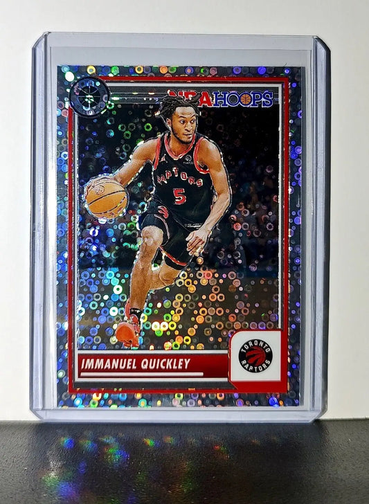 Immanuel Quickley 2023-24 Panini Premium NBA Hoops #105 Disco Prizm Card Raptors - Basketball Card Single