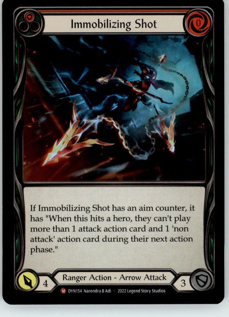 Immobilizing Shot - Dynasty - DYN154 - Rainbow Foil NM Flesh and Blood - TCG Card Single