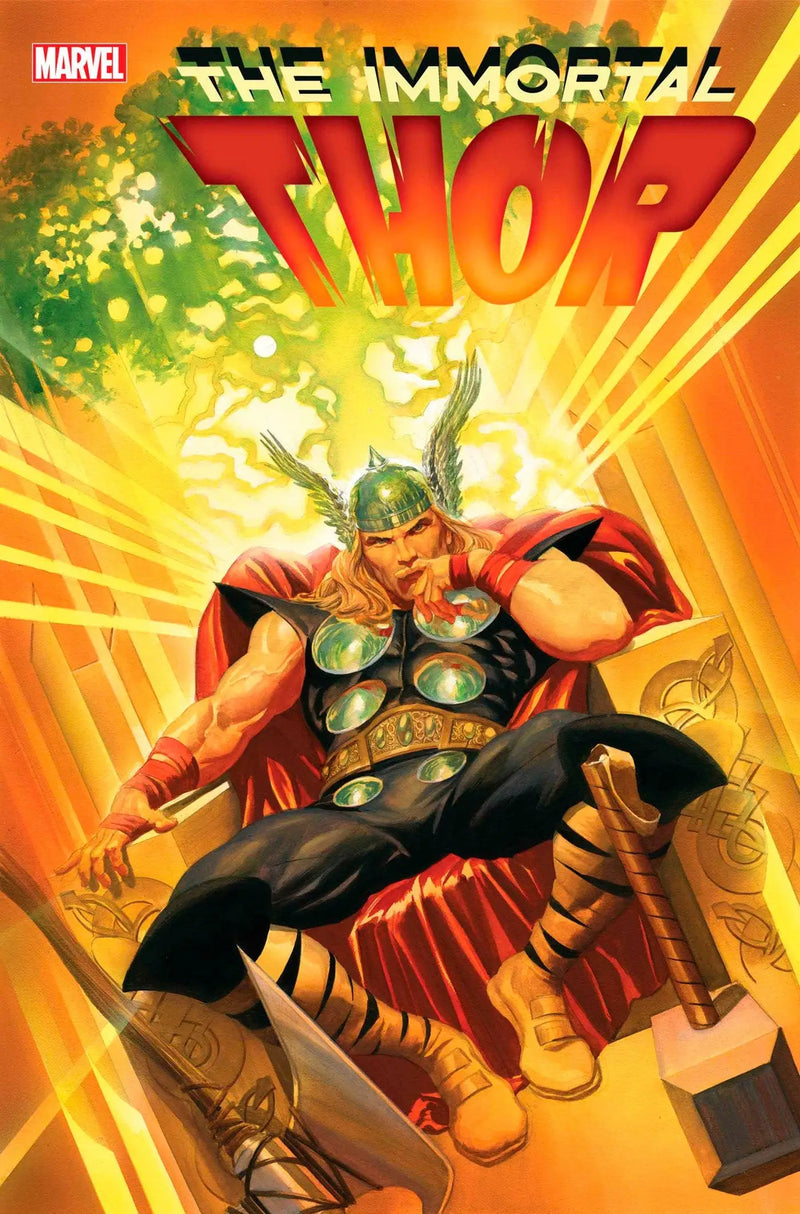 Comic book cover featuring Thor from Immortal Thor #19 by Jan Bazaldua and Dan Jurgens