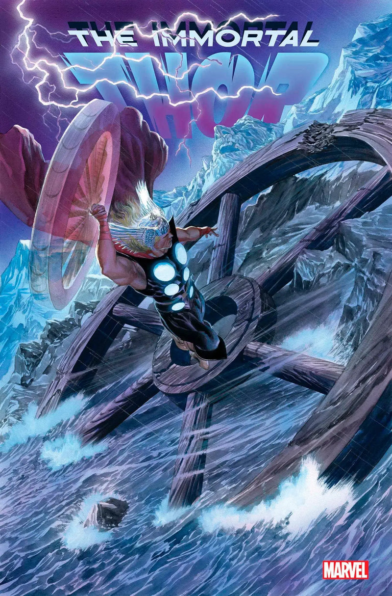 Immortal Thor #20 comic book cover featuring Thor as an elder god and powerful hero