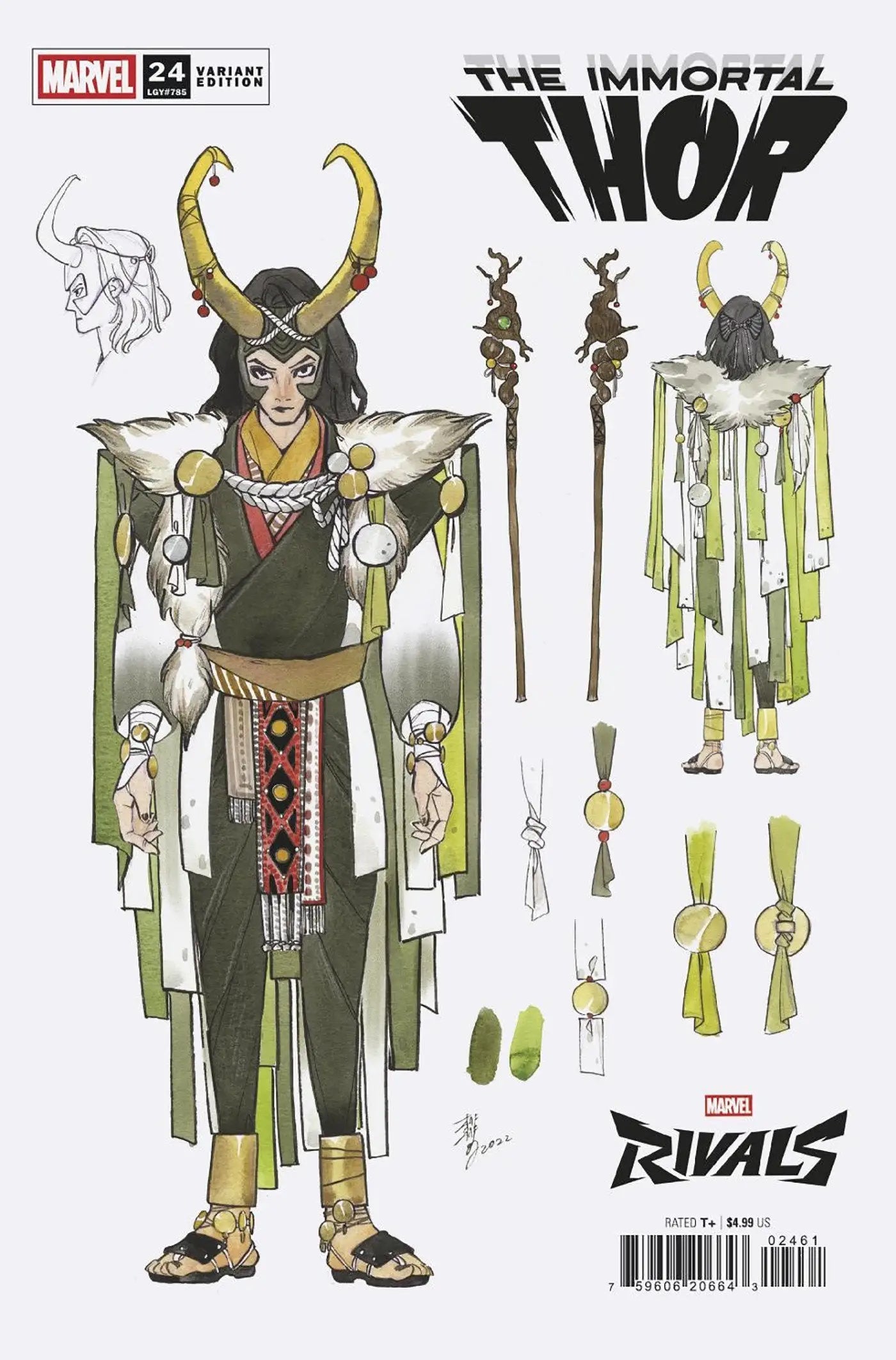 Comic book cover art of Immortal Thor by Peach Momoko Marvel Rivals Variant
