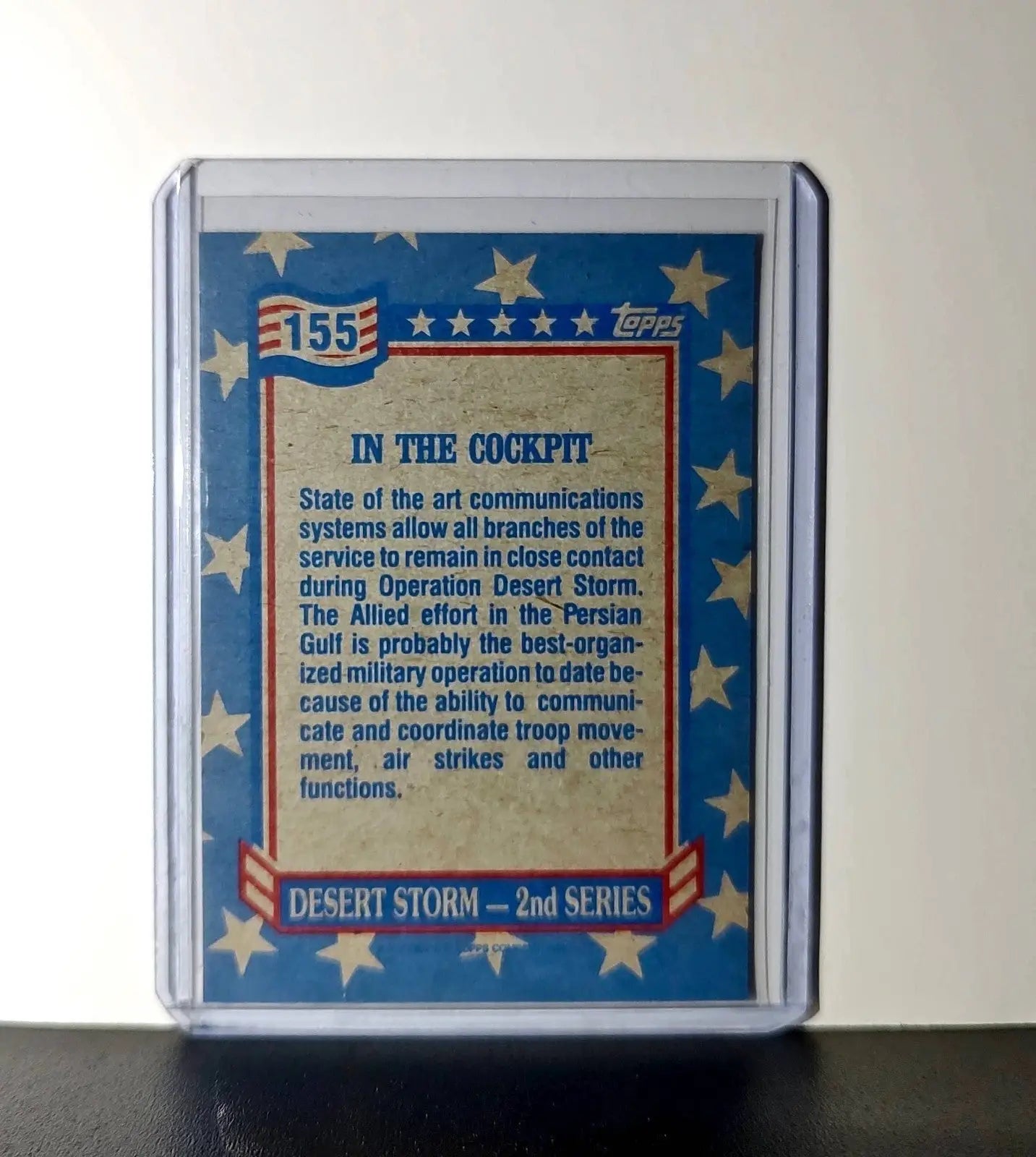 In the Cockpit 1991 Topps Desert Storm #155 Card