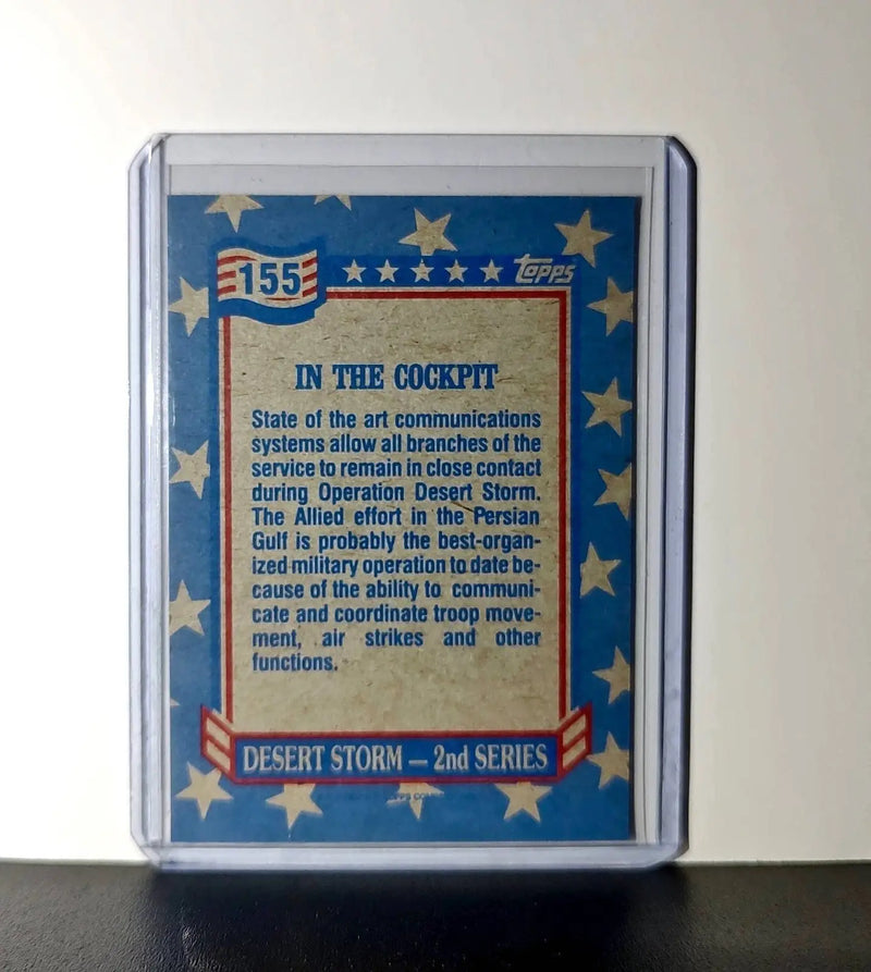 In the Cockpit 1991 Topps Desert Storm #155 Card