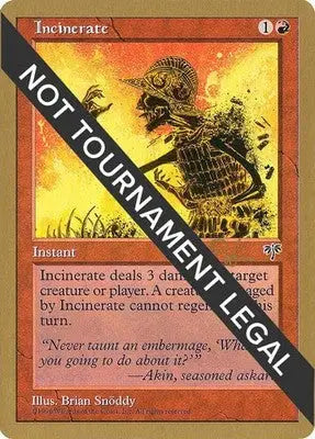 Incinerate - 1998 Ben Rubin World Championship Decks - MP Magic - Magic Card Single