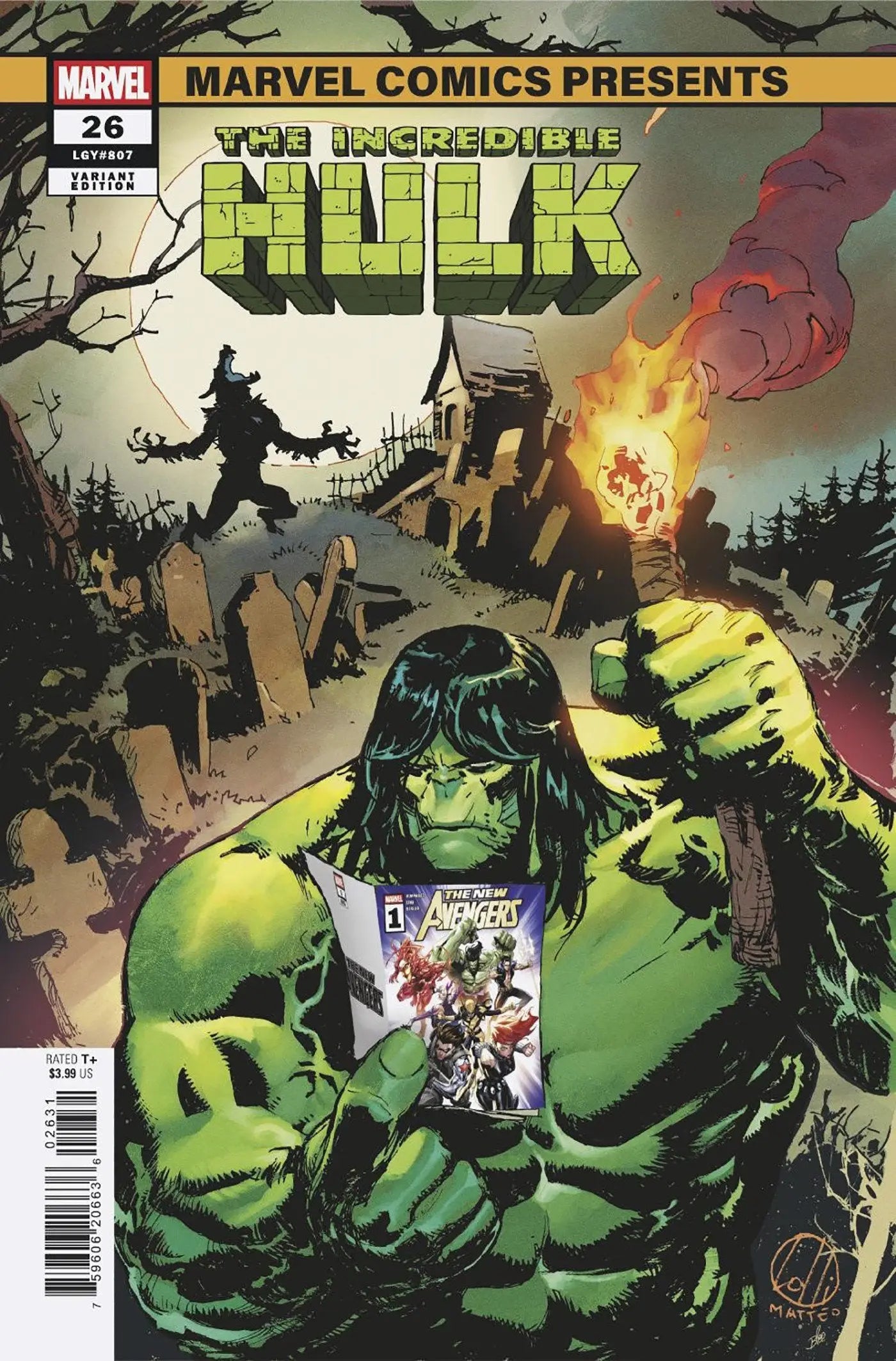 Incredible Hulk #26 Matteo Lolli Marvel Comics Presents Variant - Comic Book