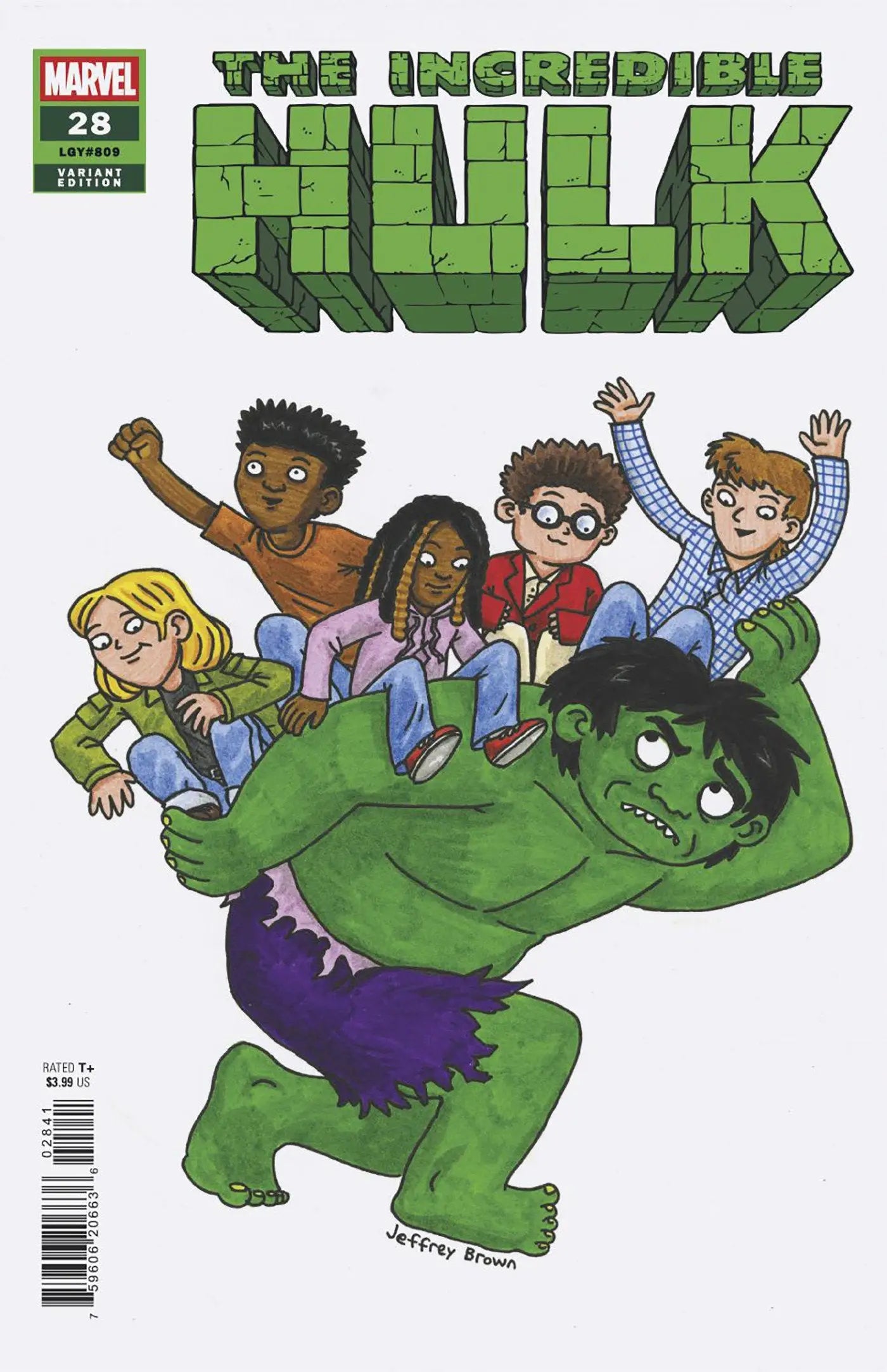 Incredible Hulk #28 Jeffrey Brown Variant - Comic Book