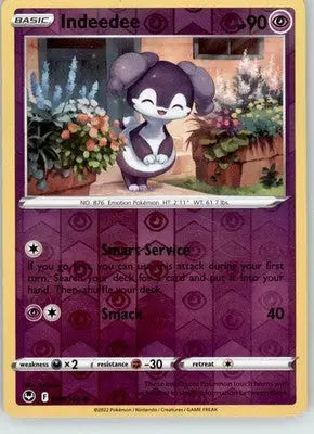 Indeedee - Silver Tempest - 086/195 - Reverse Holo LP Pokemon - Pokémon Card Single