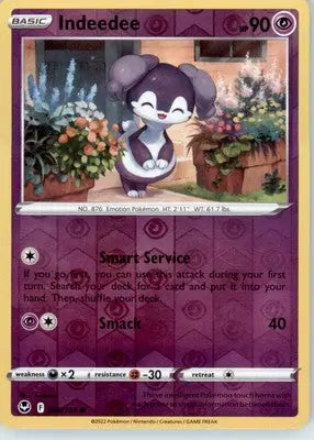 Indeedee - SWSH12: Silver Tempest - Reverse Holo LP - #086/195 - Pokémon Card Single