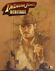 Illustrated movie poster of adventurer in fedora for Indiana Jones Heritage Trading Card