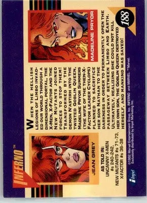 Inferno - 1992 Impel Marvel Universe - NM - #188 - Marvel Card Single