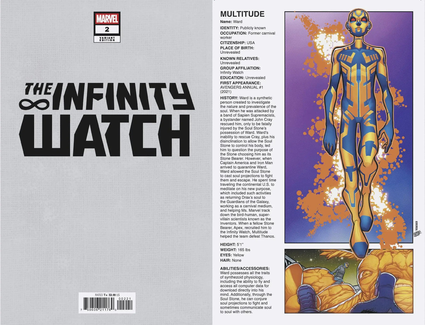 Comic book cover of Infinity Watch #2 by David Baldeon from David Baldeon Handbook
