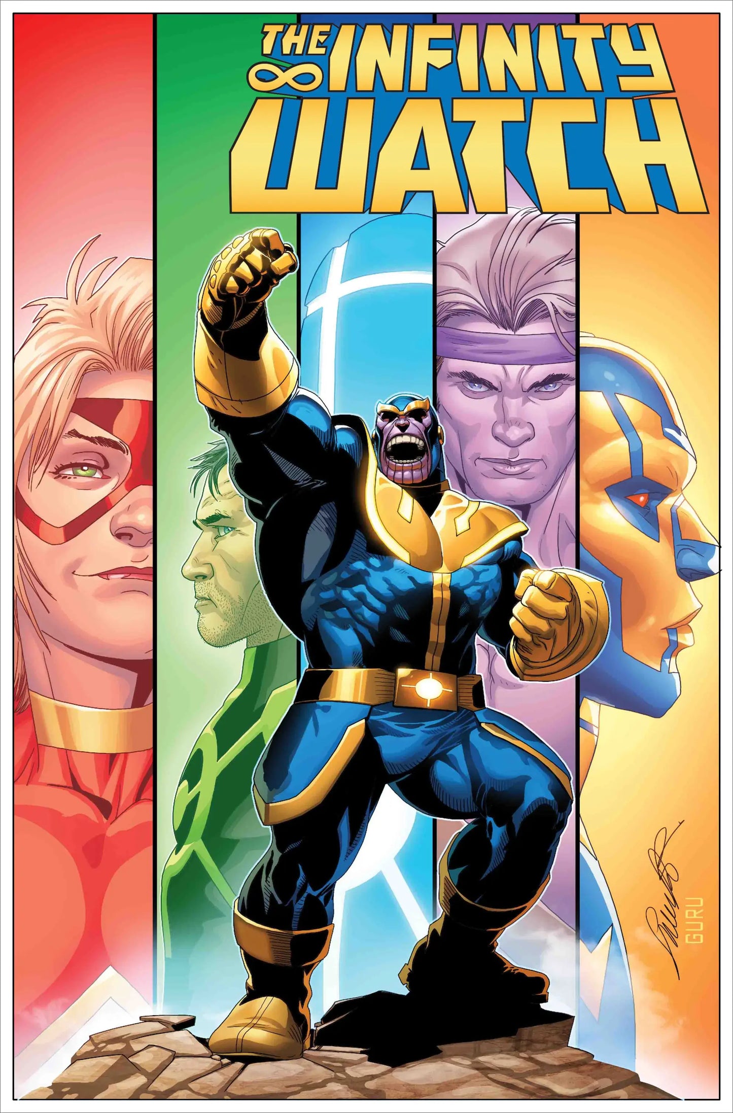 Infinity Watch comic book cover featuring the Death Stone from Marvel Universe