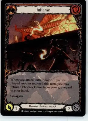 Inflame (Extended Art) - Uprising - UPR097 - Foil NM - TCG Card Single