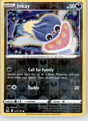 Inkay (121) - SWSH11: Lost Origin - 121/196 - Reverse Holo LP - Pokémon Card Single