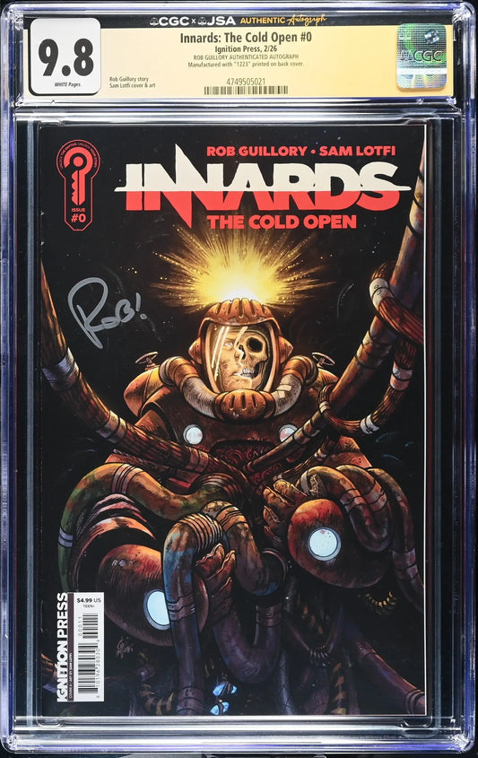 Innards #0 The Cold Open CGC 9.8 JSA Rob Guillory Signed 1223 - Comic Book