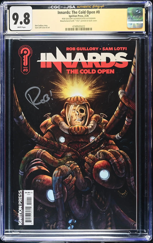 Innards #0 The Cold Open CGC 9.8 JSA Rob Guillory Signed 1352 - Comic Book