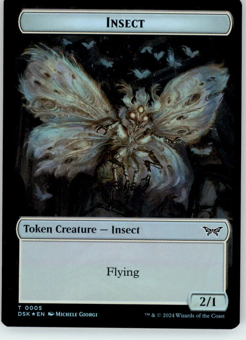Insect // Manifest Token - Duskmourn: House of Horror - 5 // 18 - Foil NM Magic