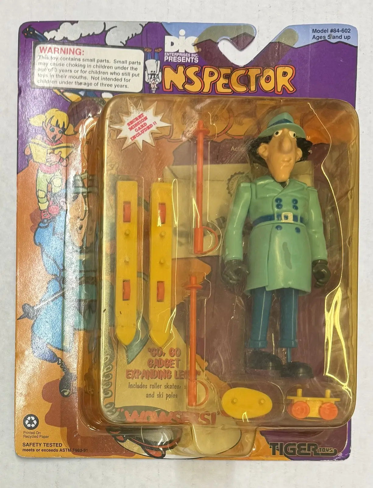 Inspector Gadget Tiger Action Figure Collectible Rare Go Go Gadget legs Free S&H - Action Figure & Toy