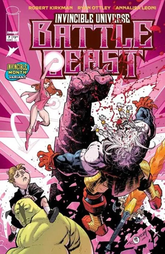Invincible Universe Battle Beast #7 Cover H Ryan Ottley & Annalisa Leoni Invincible Team Up Variant - Comic Book