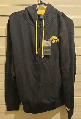 Iowa Hawkeyes Black Large Top Of The World Full Zip Hoodie Sweatshirt NWT - Apparel (T-shirts hats)