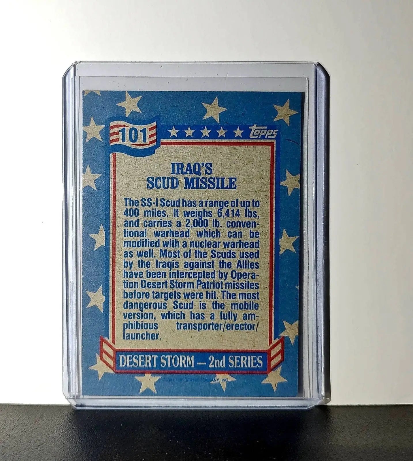 Iraq’s SCUD Missile 1991 Topps Desert Storm #101 Card