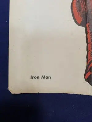 Iron Man 1966 Vintage Marvel Personality Super Hero Poster Low Grade Condition - Entertainment Memorabilia