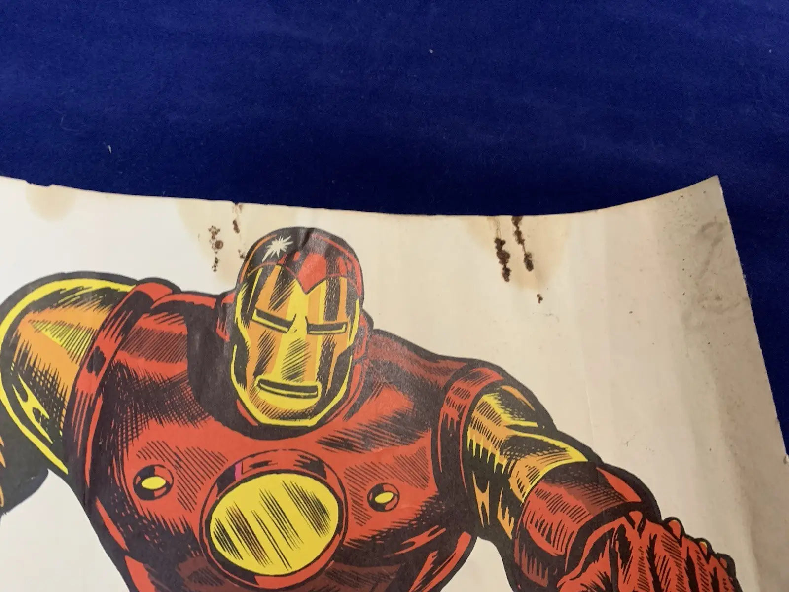 Iron Man 1966 Vintage Marvel Personality Super Hero Poster Low Grade Condition - Entertainment Memorabilia