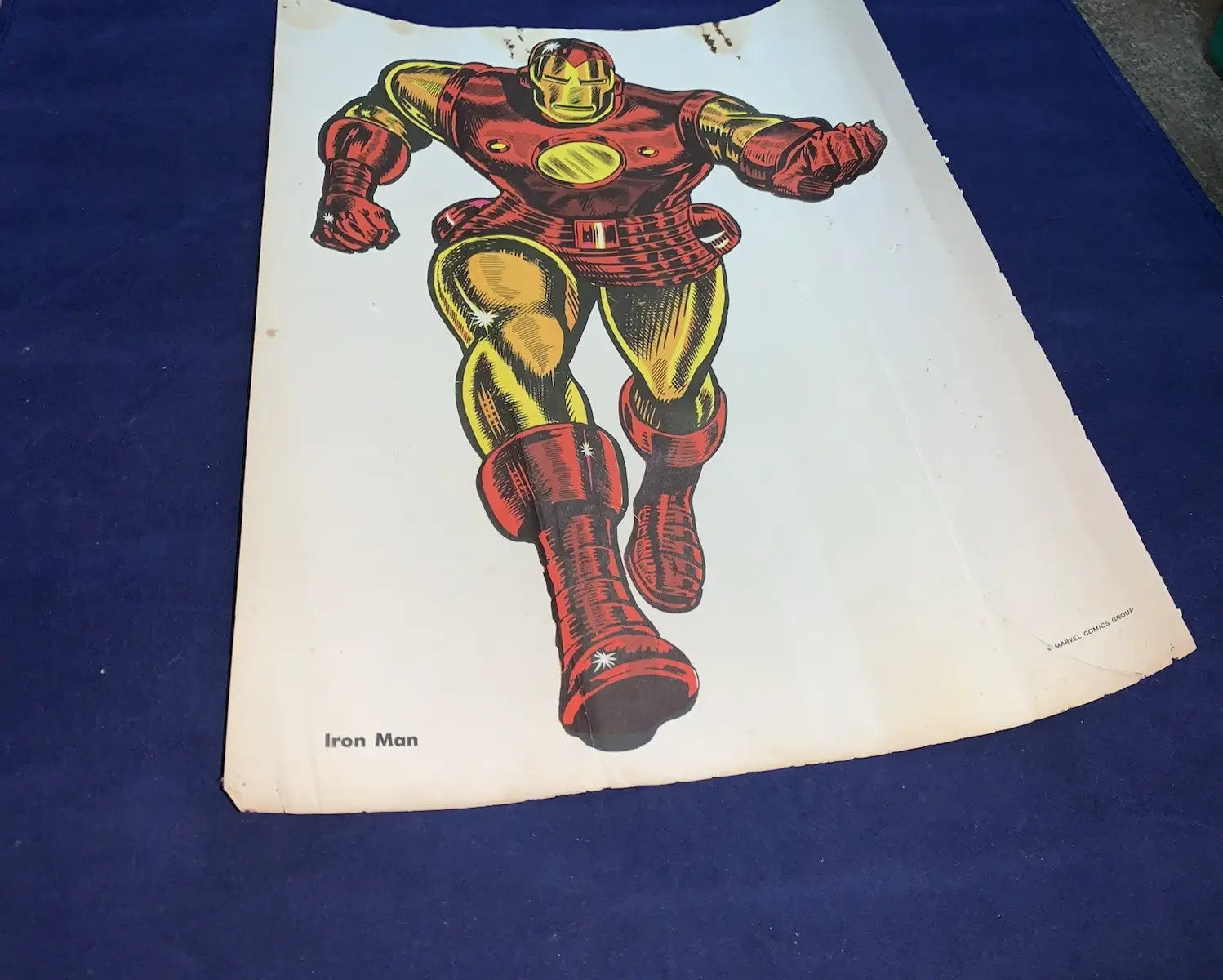 Iron Man 1966 Vintage Marvel Personality Super Hero Poster Low Grade Condition - Entertainment Memorabilia