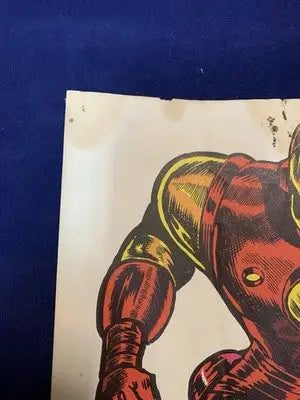 Iron Man 1966 Vintage Marvel Personality Super Hero Poster Low Grade Condition - Entertainment Memorabilia